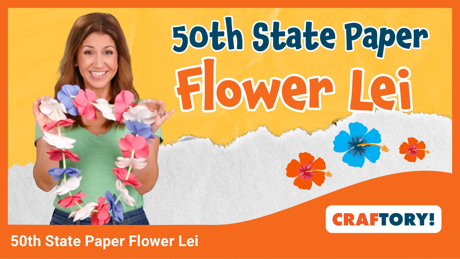 50th State Paper Flower Lei