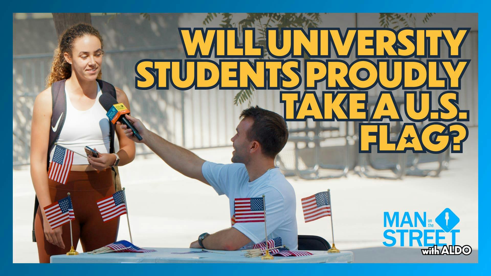 Will University Students Proudly Take a U.S. Flag?