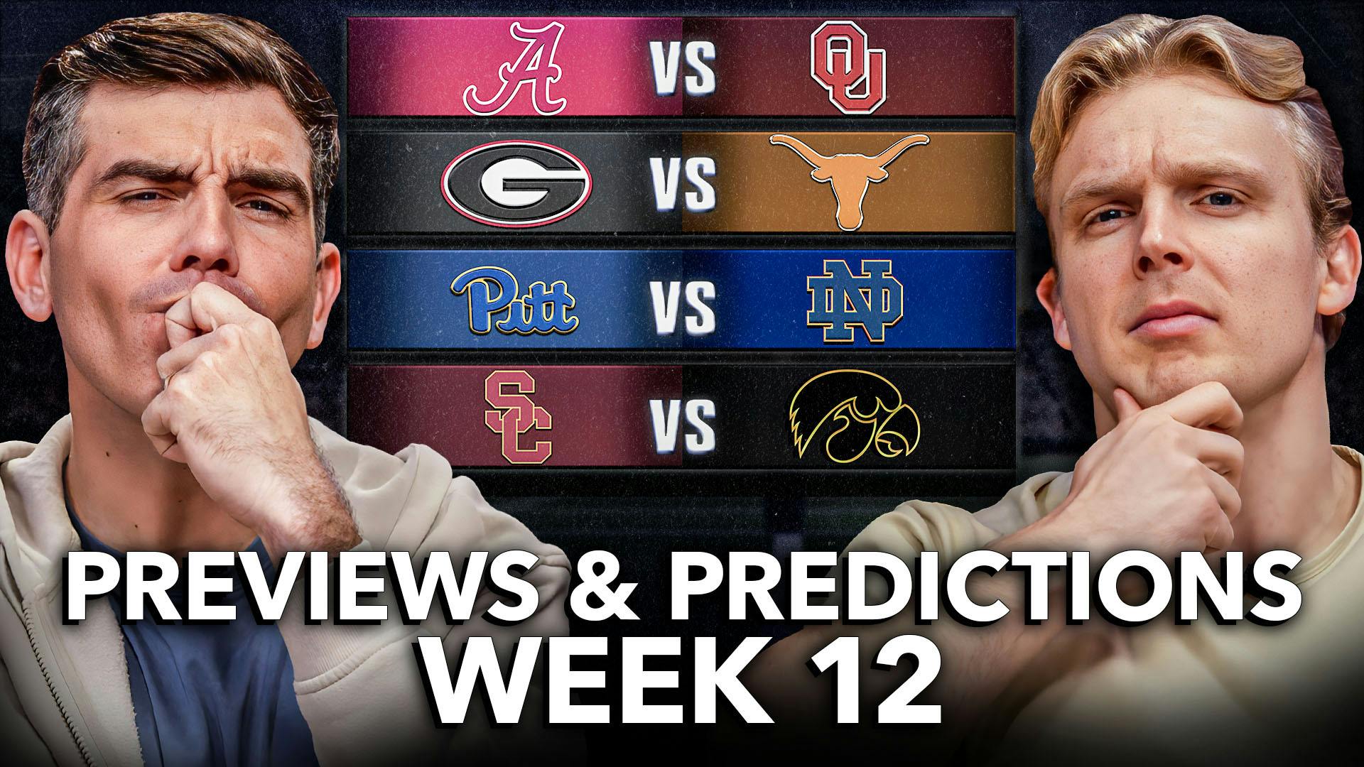College Football Week 12 PREDICTIONS w/ On3’s J.D. PicKell | Alabama v Oklahoma, Georgia v Texas