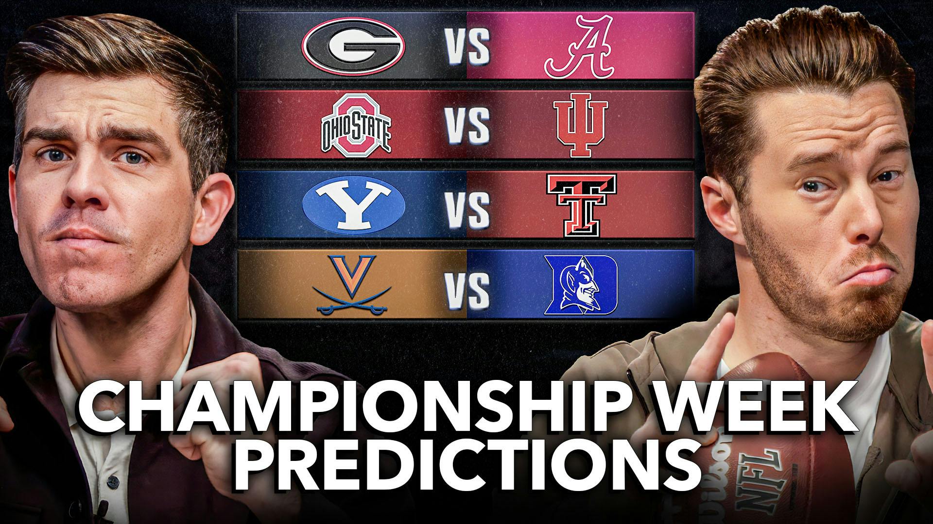 Conference Championship Game PREDICTIONS with ESPN’s Aaron Murray | Alabama v Georgia, Ohio State v Indiana