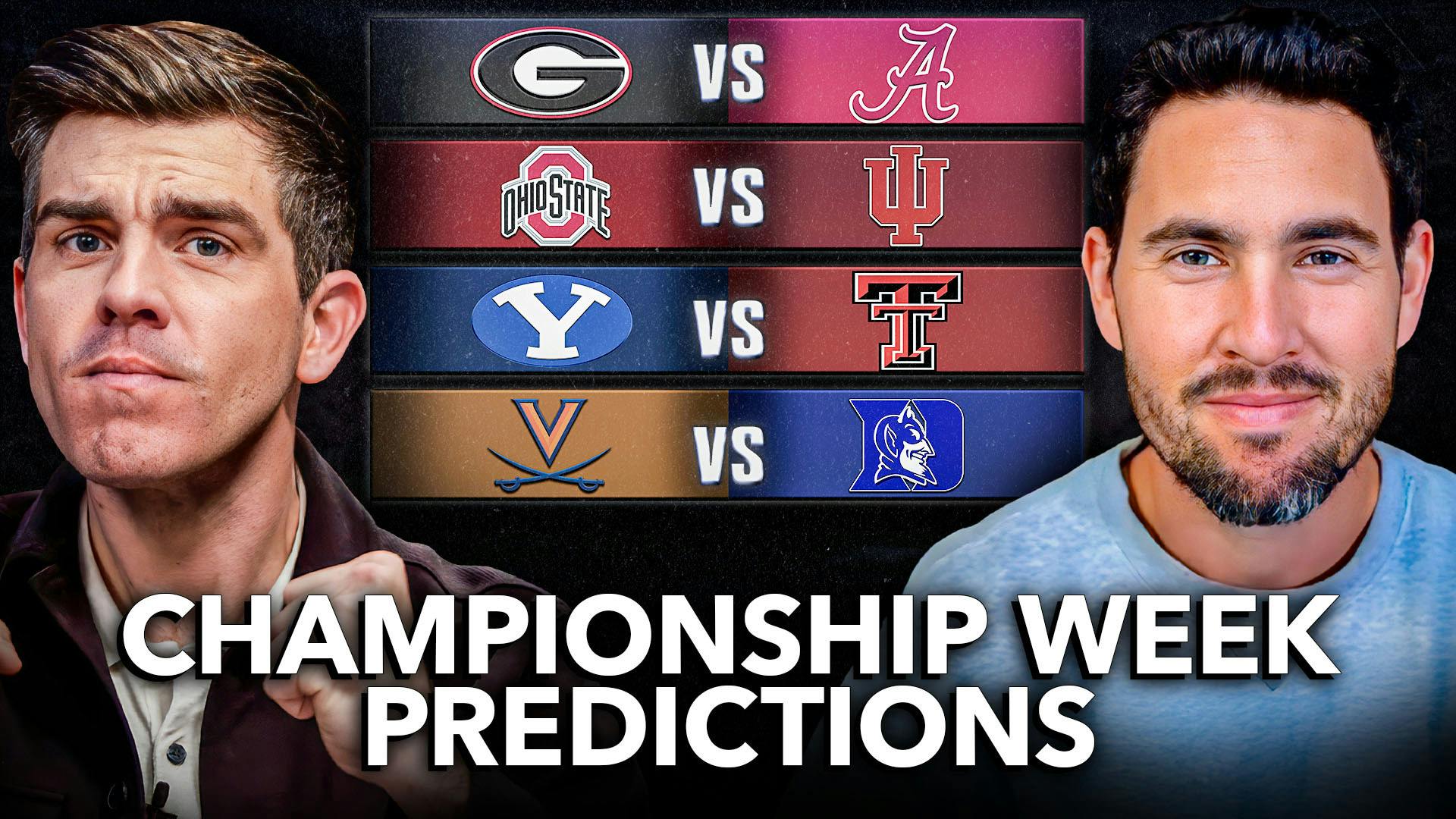 Conference Championship Game PREDICTIONS with ESPN’s Aaron Murray | Alabama v Georgia, Ohio State v Indiana